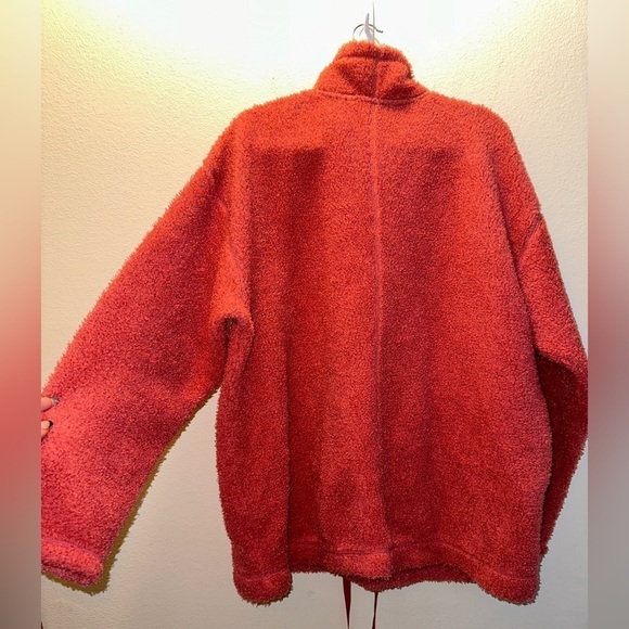 Nike women’s pink therma fit teddy pull over sweatshirt jacket XL - Picture 13 of 13